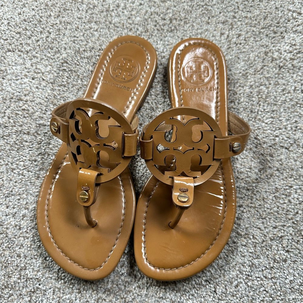 Tory Burch tan miller sandals 5.5